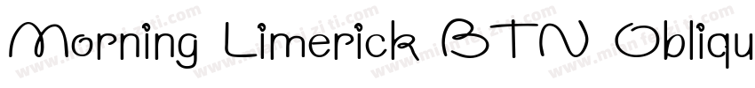 Morning Limerick BTN Oblique字体转换